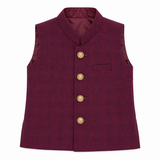 Elegant Boys Maroon Formal Waistcoat