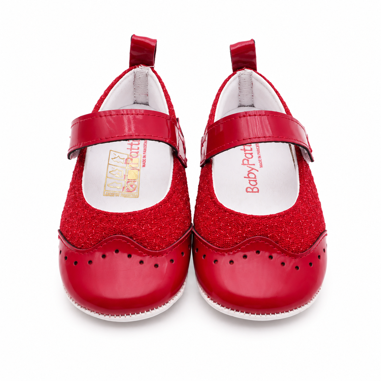 Baby Girls Red Glitter Mary Jane Prewalker Shoes