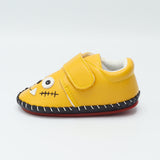 Yellow & Black Baby Shoes With a Monster Face