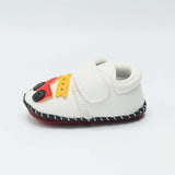 Baby Shoes Truck Embroidery White Color
