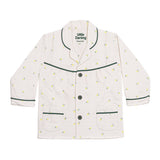 Kids Night Suit 2 Pcs Cream Lemon Print | Little Darling