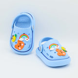 Baby Crocs Bear & Rainbow Character Blue Color