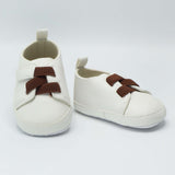 Baby Sneaker White Color with Brown Laces