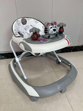 Baby Walker with Interactive Toy Tray – Gray & White