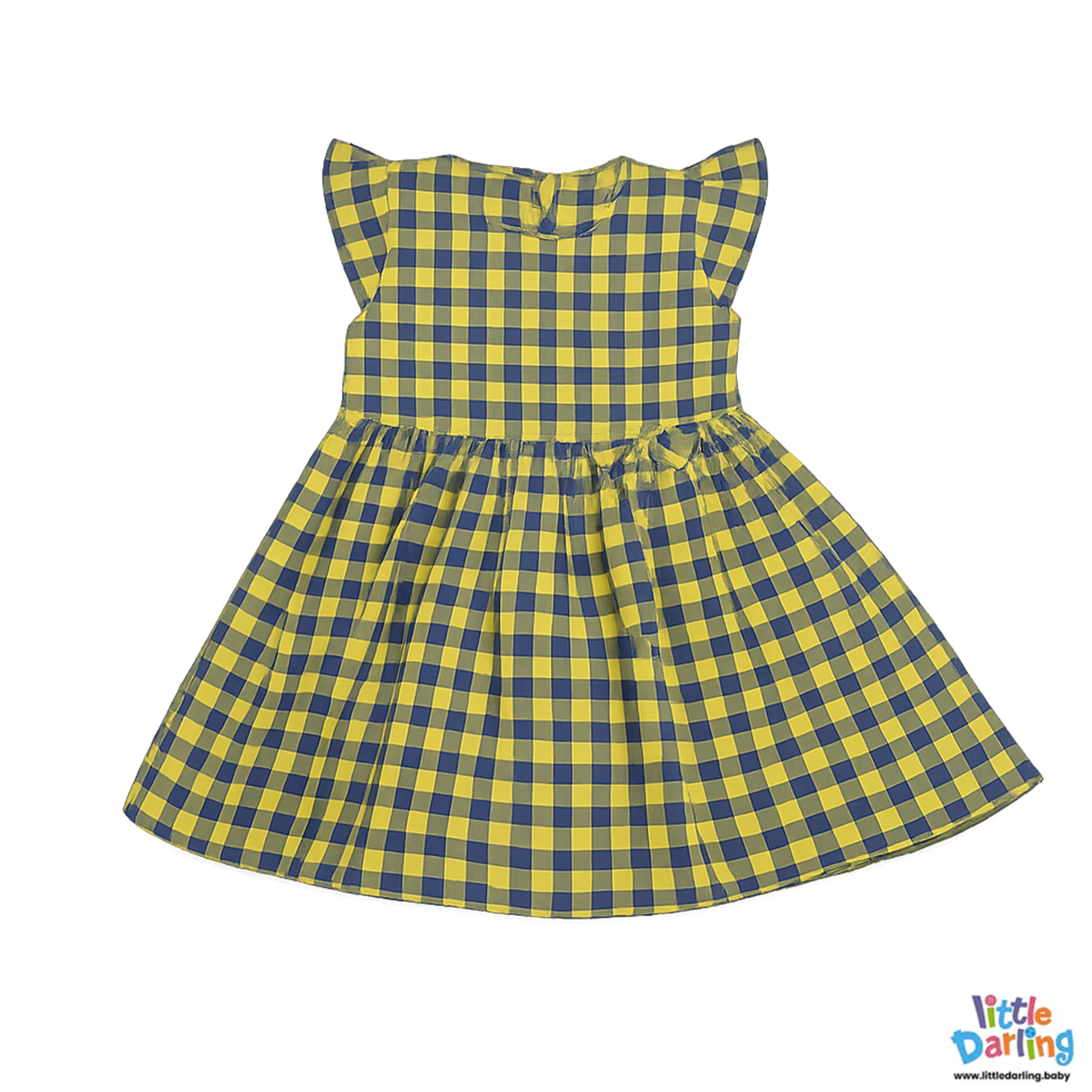 Baby Girls Checkered Dress & Bloomer Set