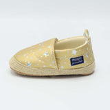 Baby Sneaker Yellow Color Grey Star print