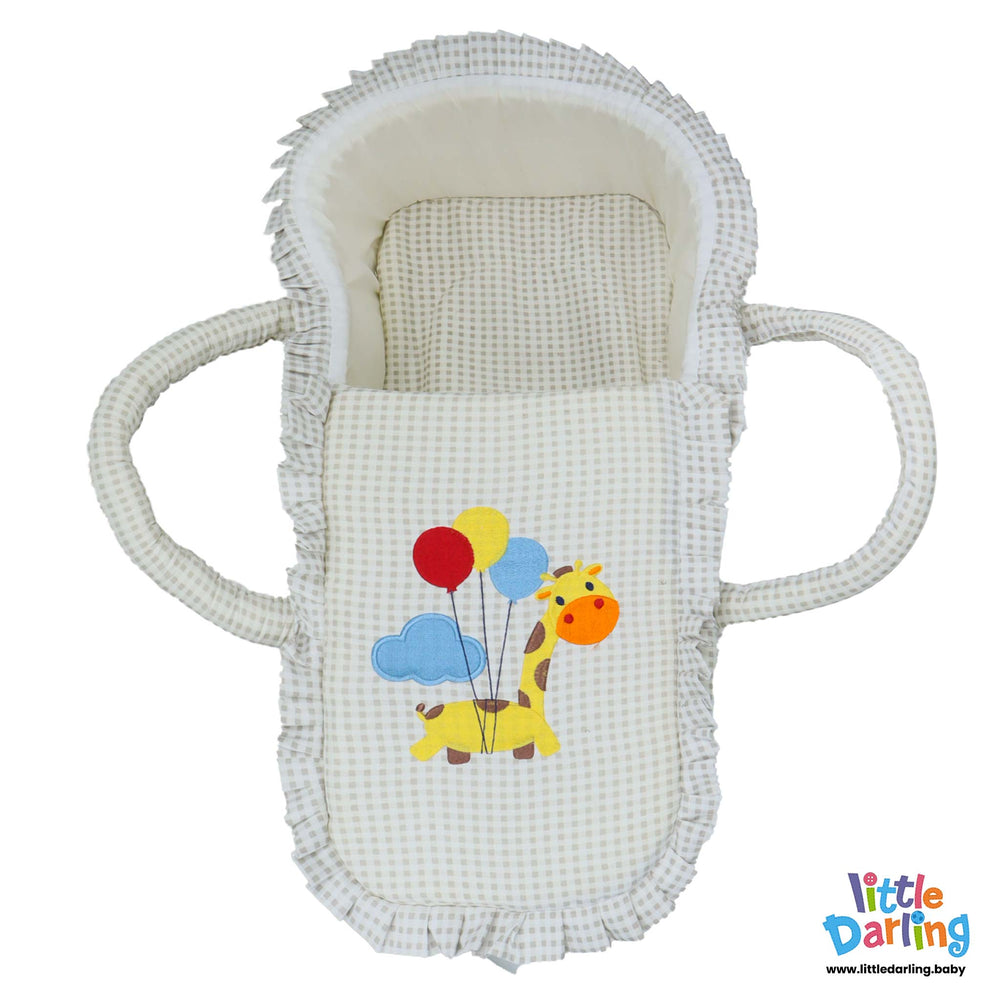 Infant Moses Basket Giraffe Embroidery | Little Darling Price in Pakistan