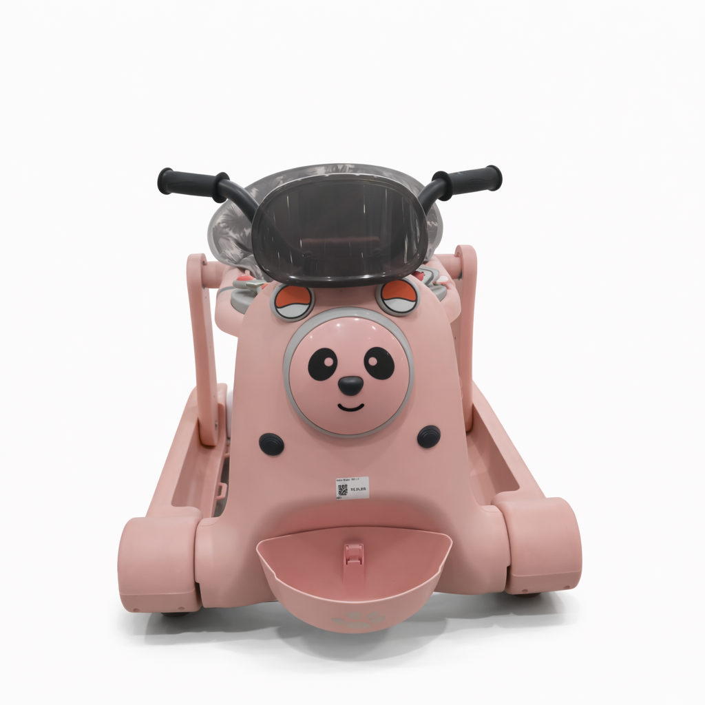 Baby Walker with Seat and Bear Design Pink