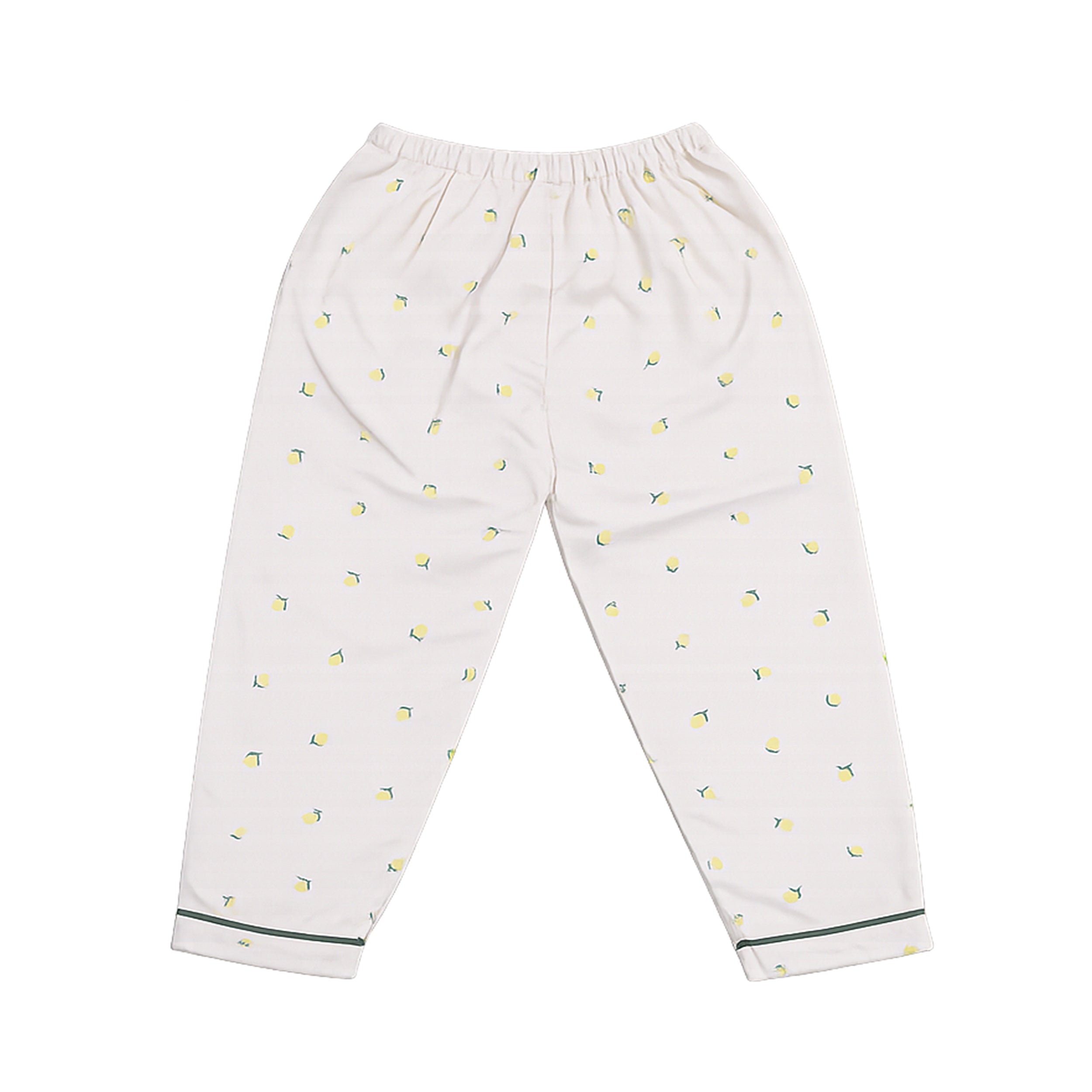 Kids Night Suit 2 Pcs Cream Lemon Print by Little Darling
