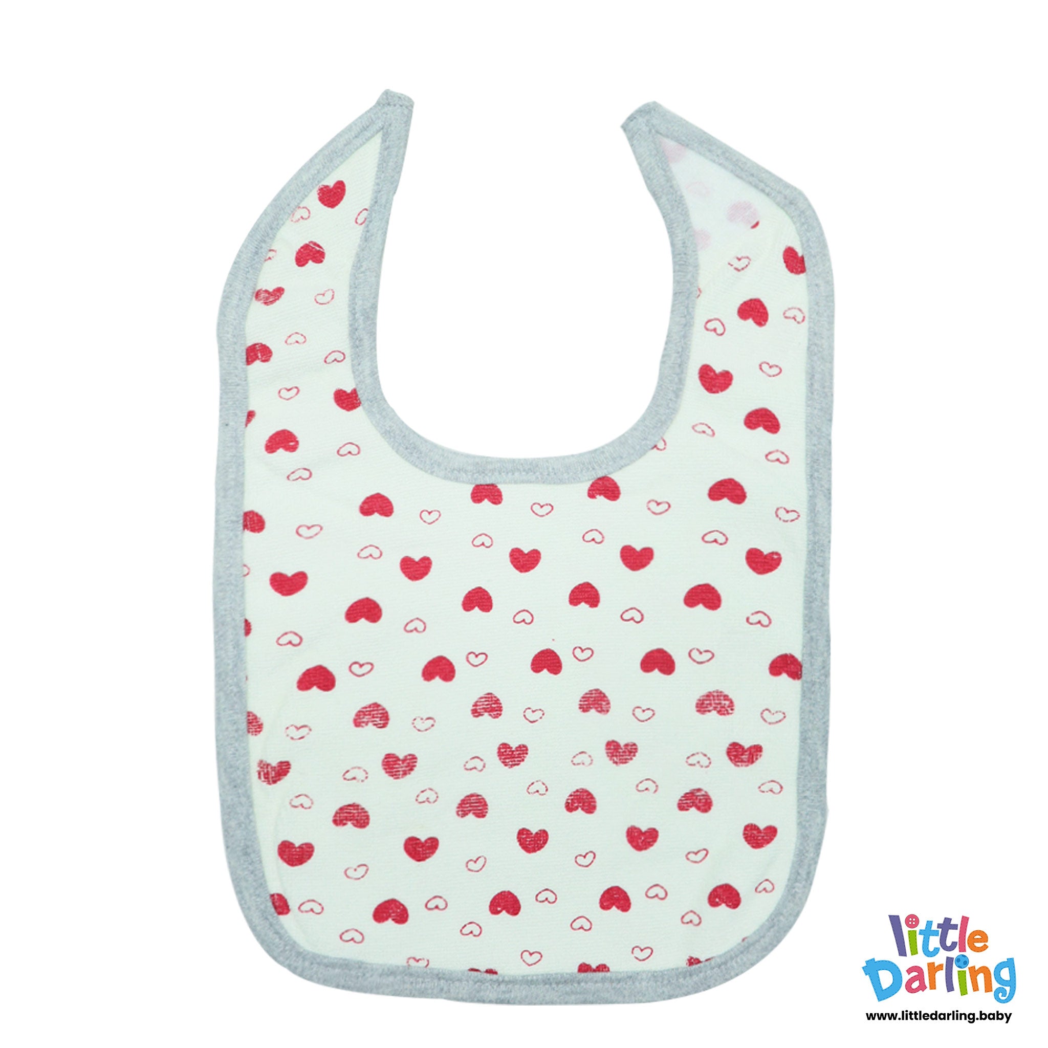Baby Bibs Heart Print Pack of 3 by Little Darling
