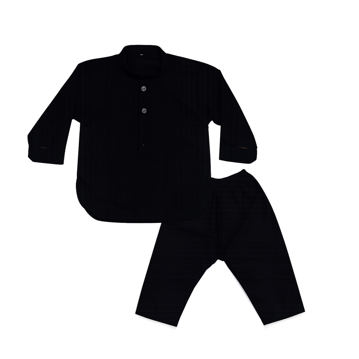 Boys Classic Black Kurta Pajama Set