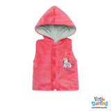 Hooded Jacket Horse Embroidery Pink Color | Little Darling