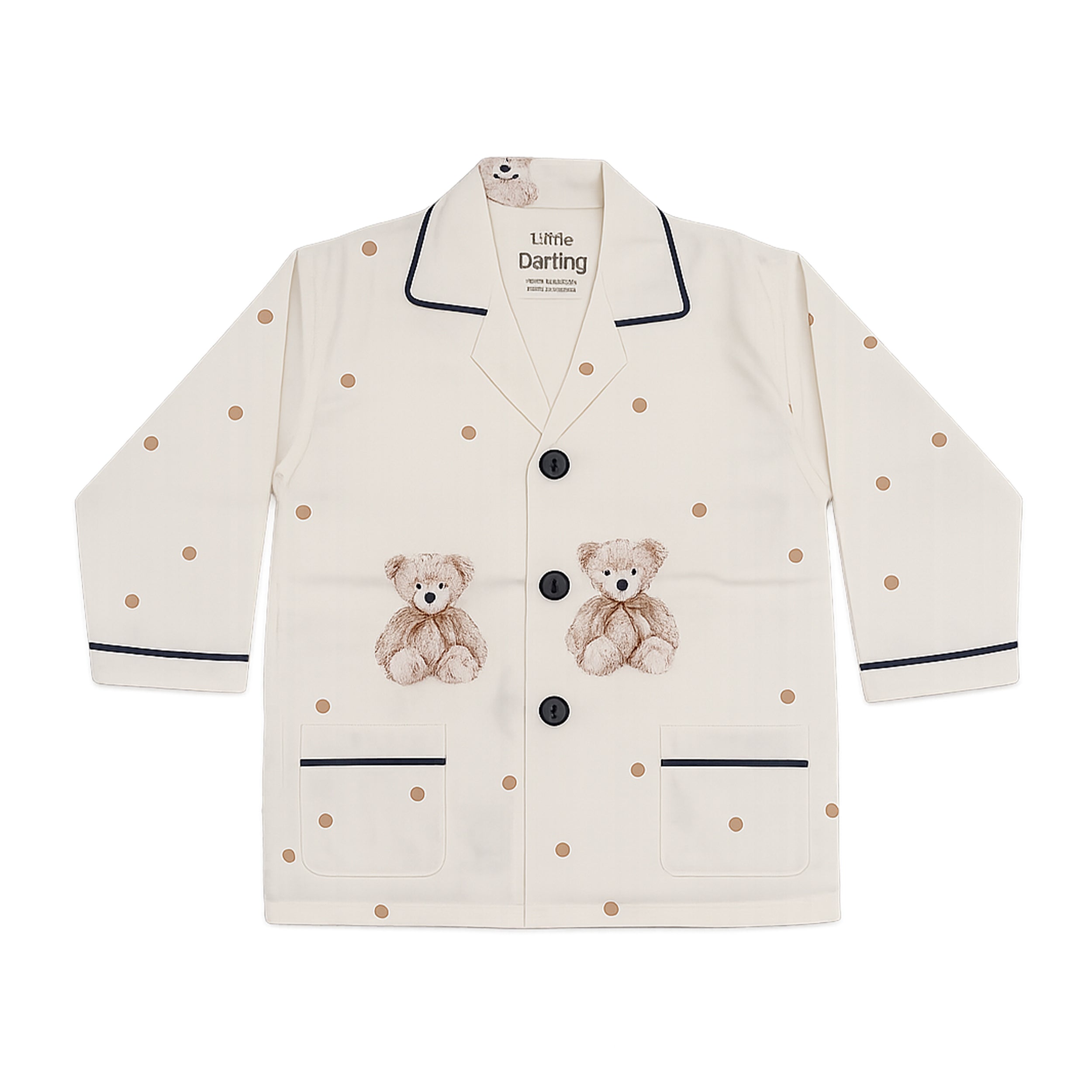 Kids Night Suit 2 Pcs Teddy Bear Print by Little Darling