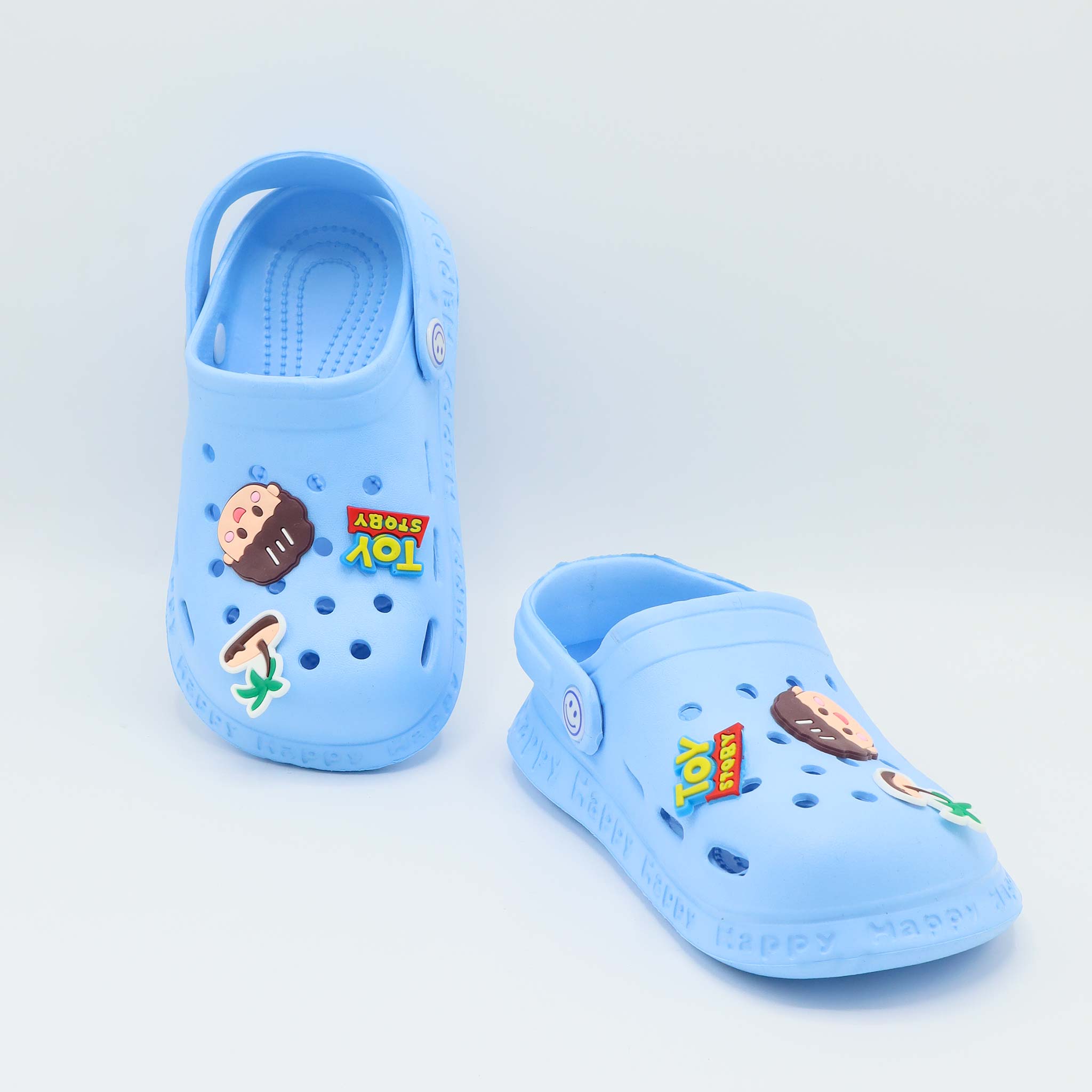 Baby Crocs with Cute Baby Character Sky Blue Color