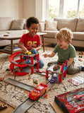 Kids Car Racing Track Set with Cars and Garage Age 3+