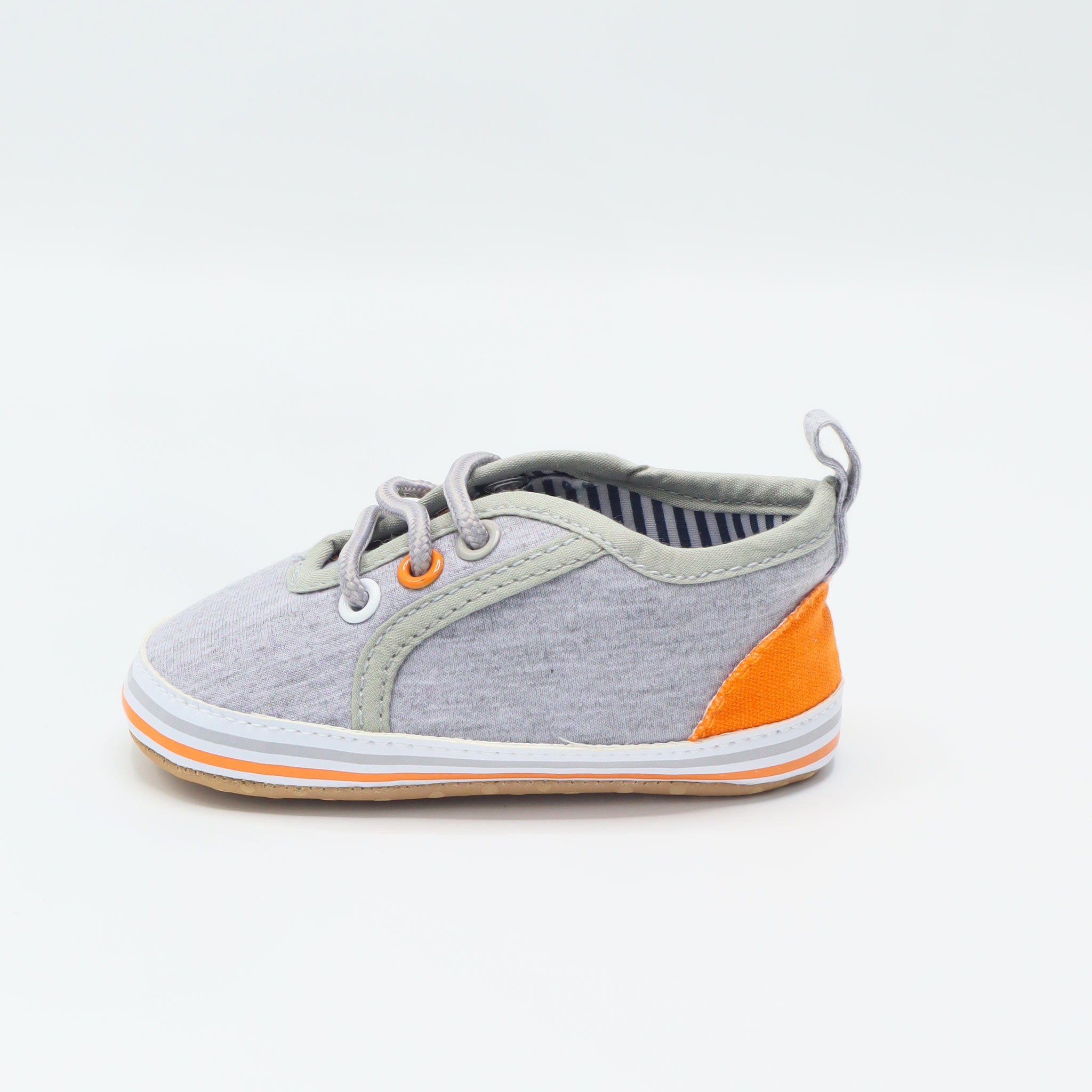 Baby Sneakers With Orange Stripes