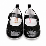 Baby Girls Black Glitter Mary Jane Soft Sole Prewalker Shoes
