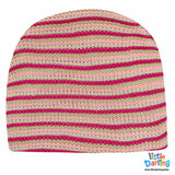 Baby Woolen Cap Pink strip By Little Darling