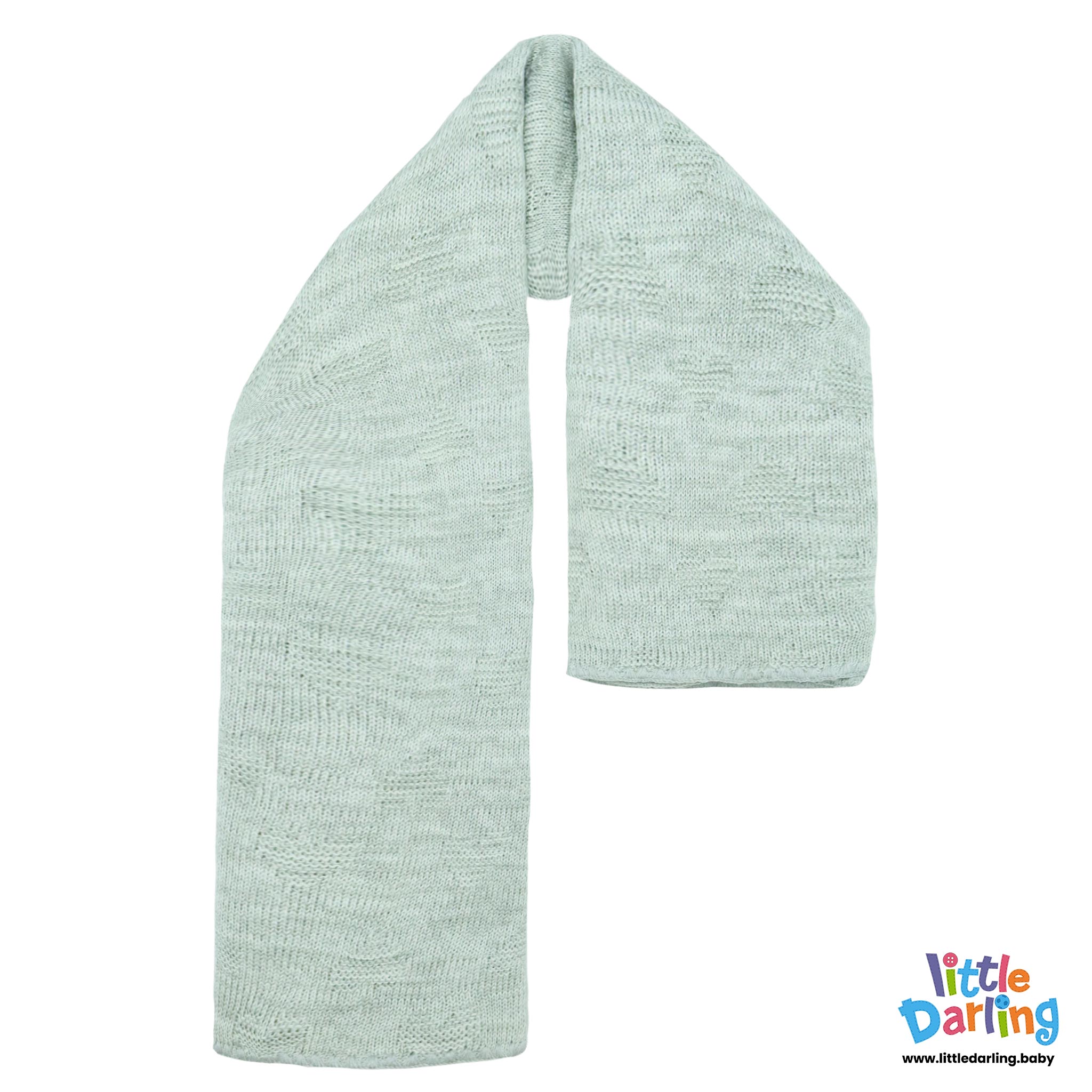 Woolen Baby Wrapper Heart Print Grey Color By Little Darling