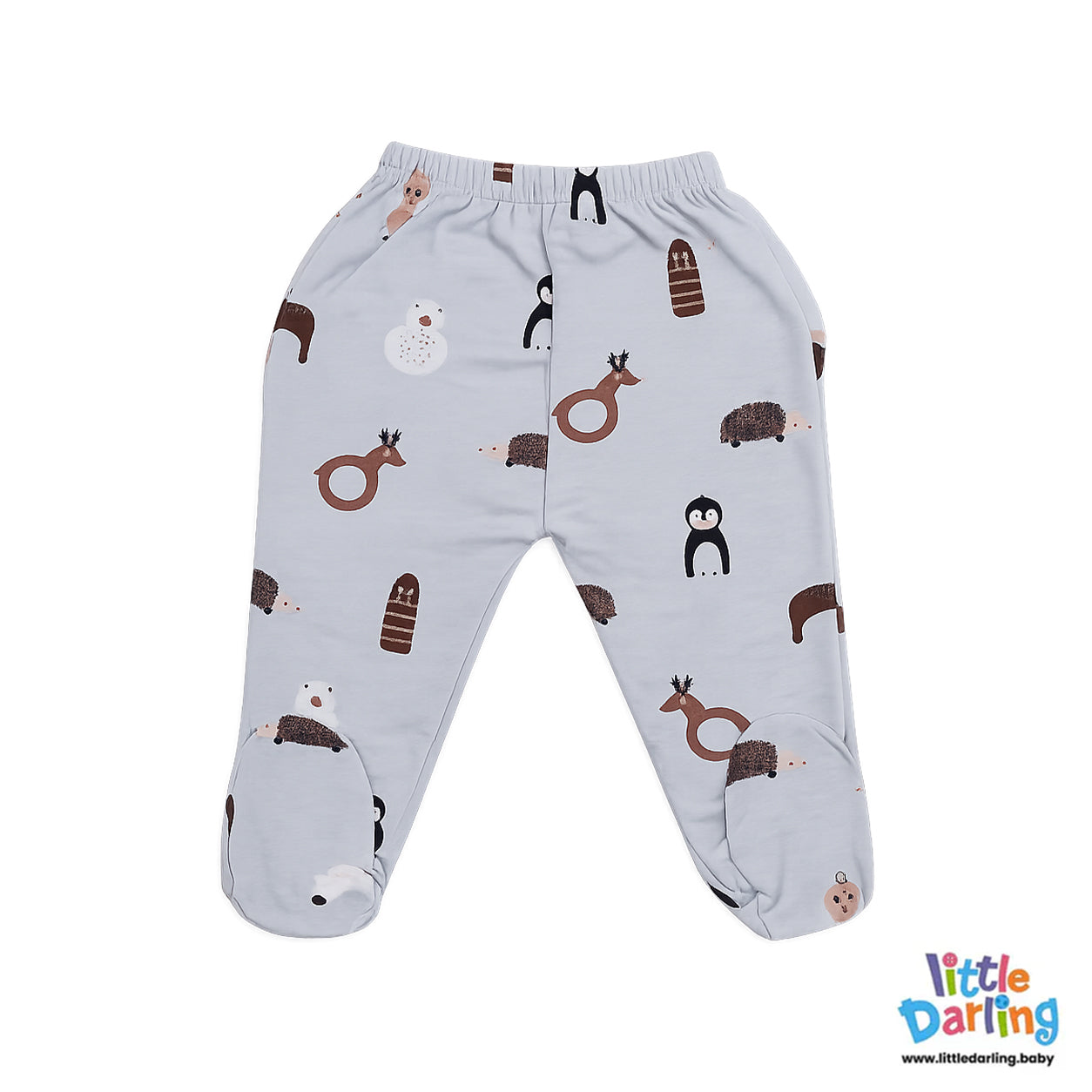 4 Pcs Newborn Gift Set Animal Print by Little Darling