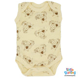 Baby Bodysuit Pk Of 3 Sleeveless Monkey & Cloud | Little Darling