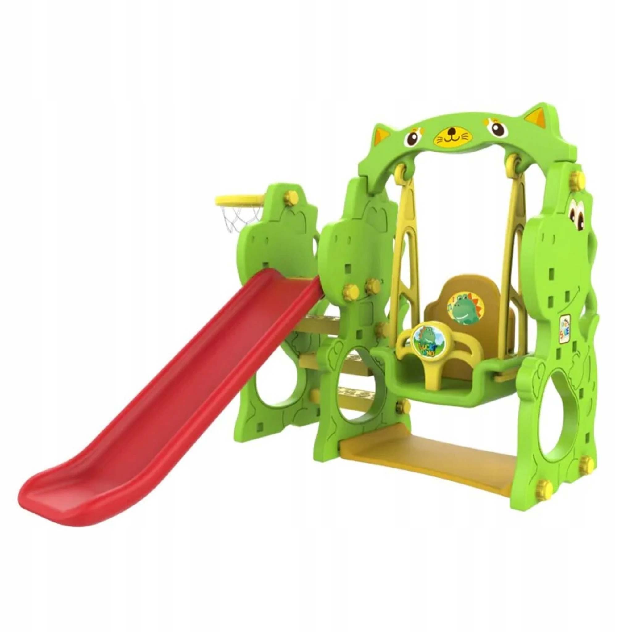 Dino Swing with Slide with Basketball Ring