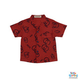 Boys Red Shirt & Trouser Set