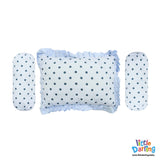 Baby Pillow Set Pk Of 3 Sky Blue Color | Little Darling