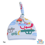8 Pcs Newborn Baby Gift Set Blue Car Print | Little Darling