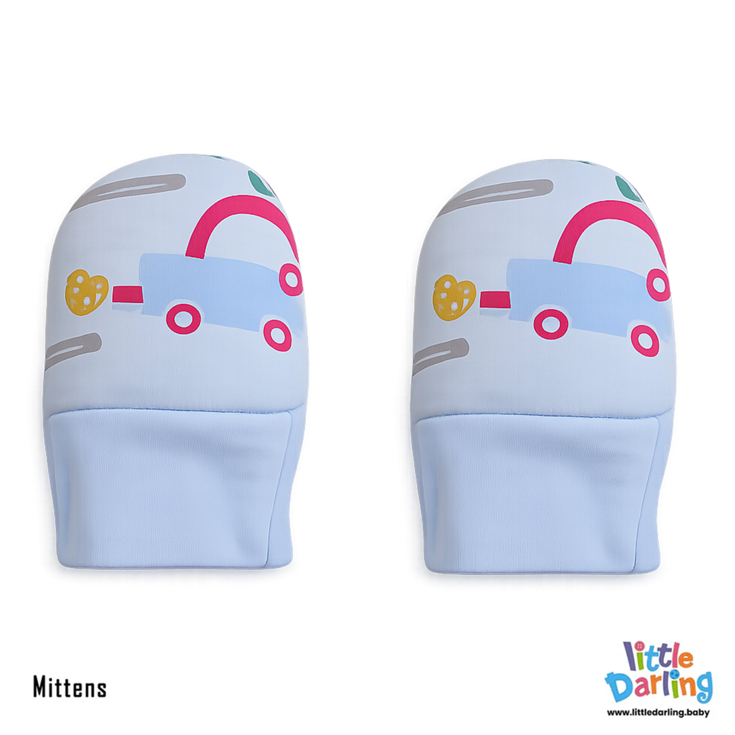8 Pcs Newborn Baby Gift Set Blue Car Print by Little Darling