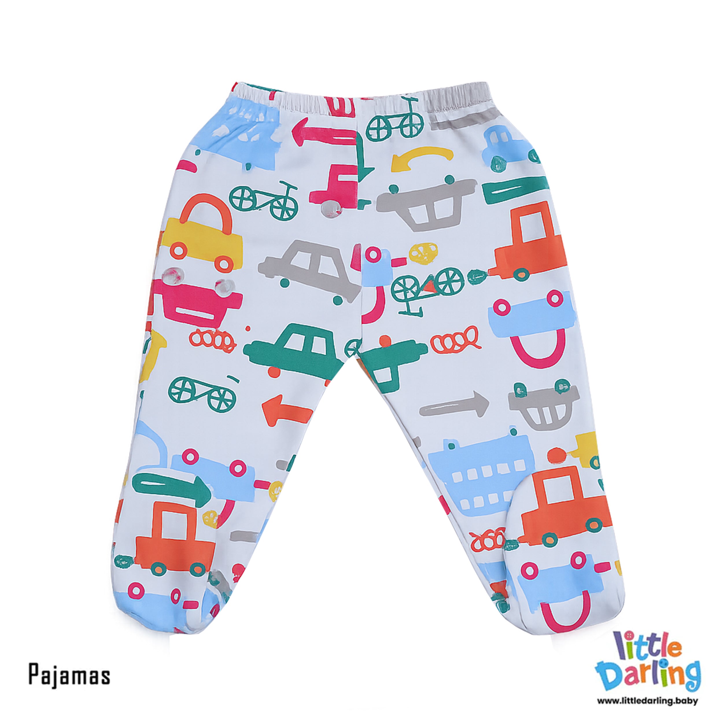 8 Pcs Newborn Baby Gift Set Blue Car Print by Little Darling