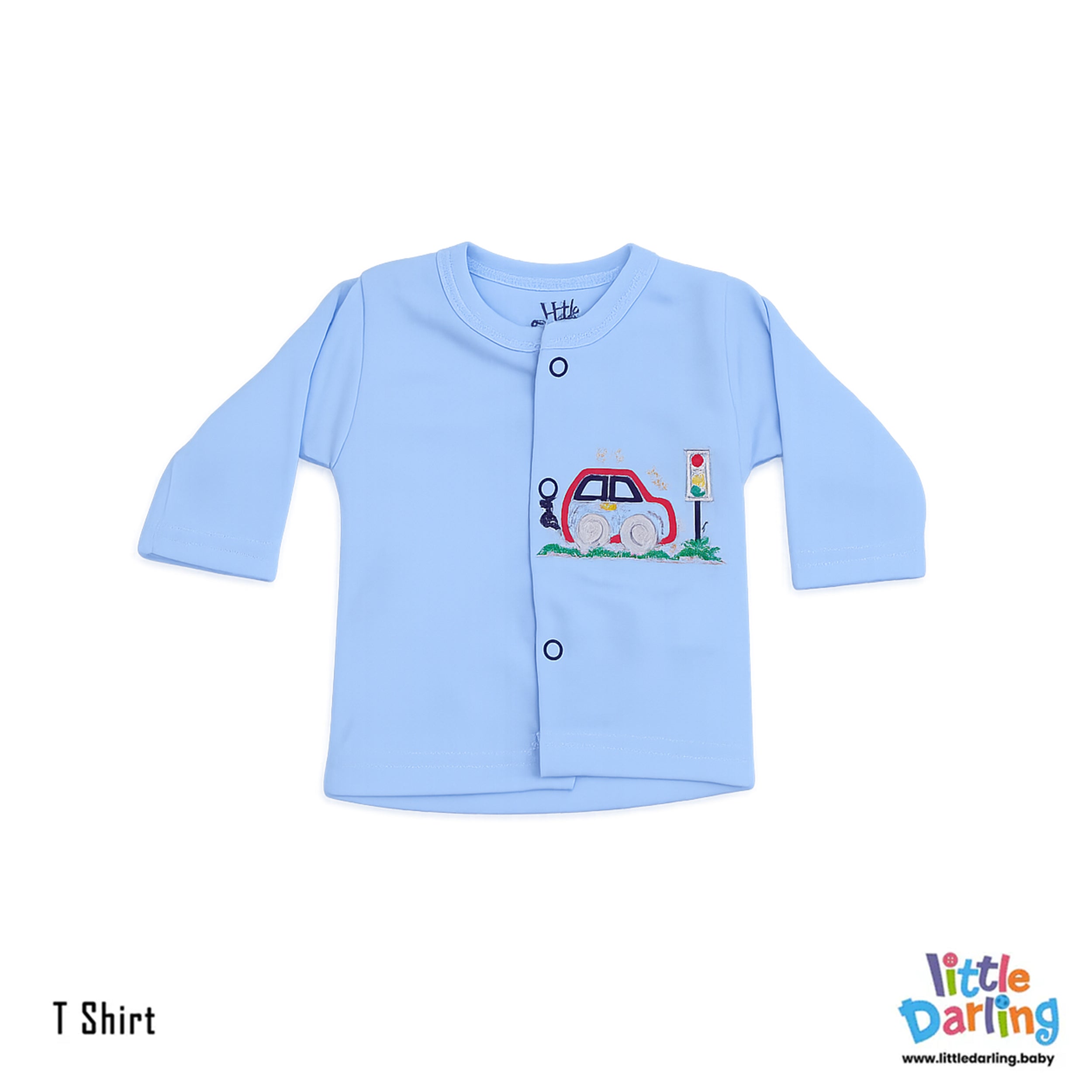 8 Pcs Newborn Baby Gift Set Blue Car Print by Little Darling