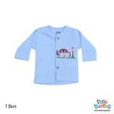 8 Pcs Newborn Baby Gift Set Blue Car Print | Little Darling