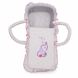 Infant Moses Basket with Elephant Embroidery | Little Darling