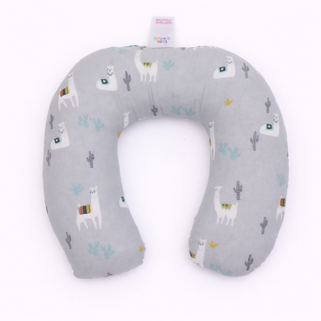 Infant Neck Pillow Soft Support Cushion Llama Print by Little Darling