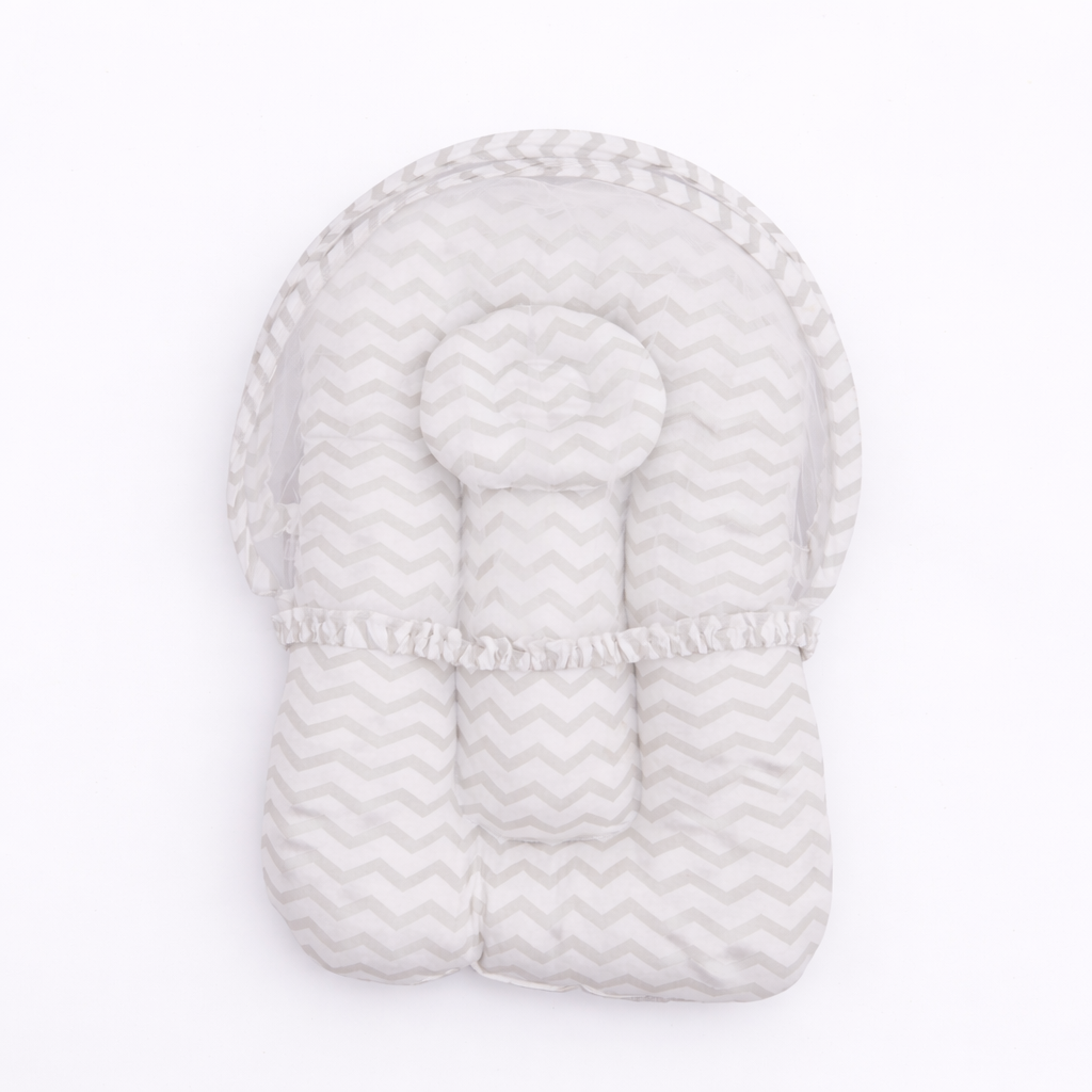 Baby Net Gadda Set 2 Pcs Zig Zag Print by Little Darling