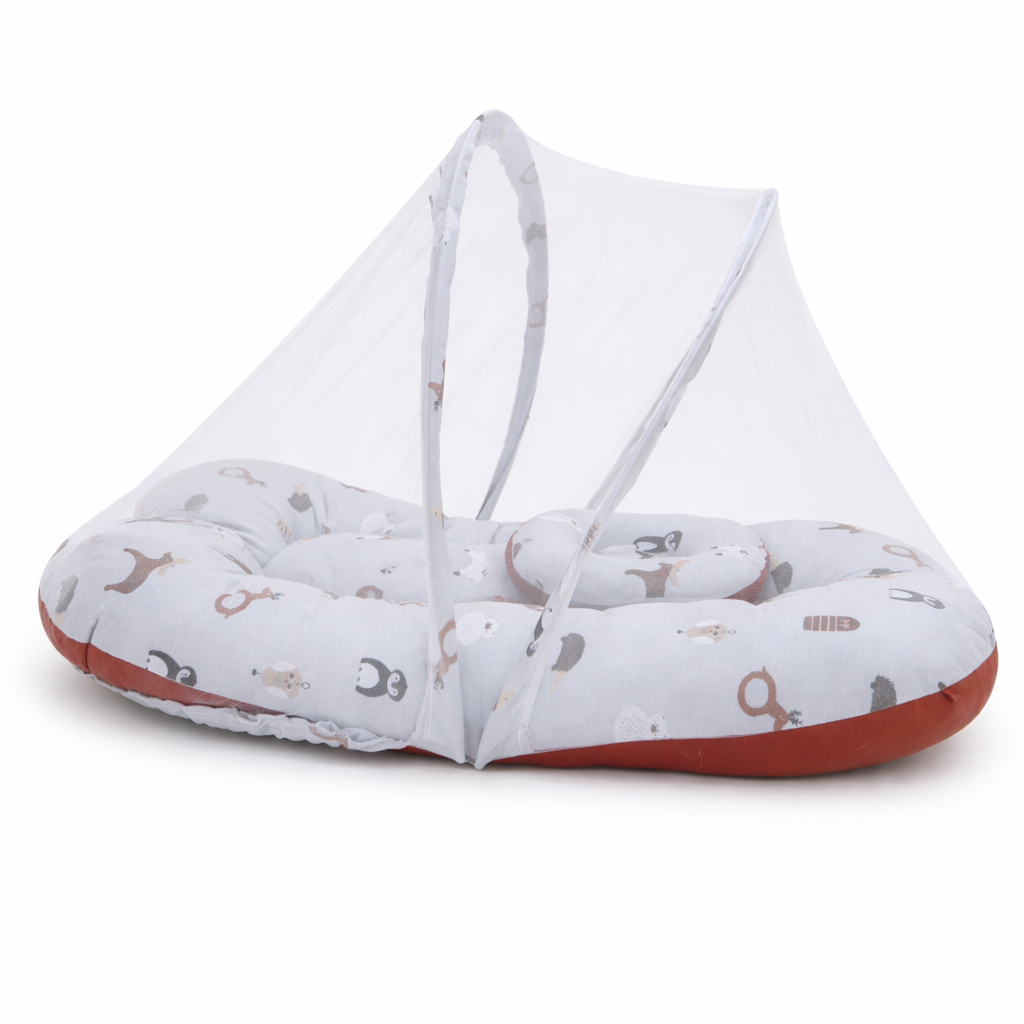 Baby Net Gadda Set 3 Pcs Animal Print Mosquito Net by Little Darling