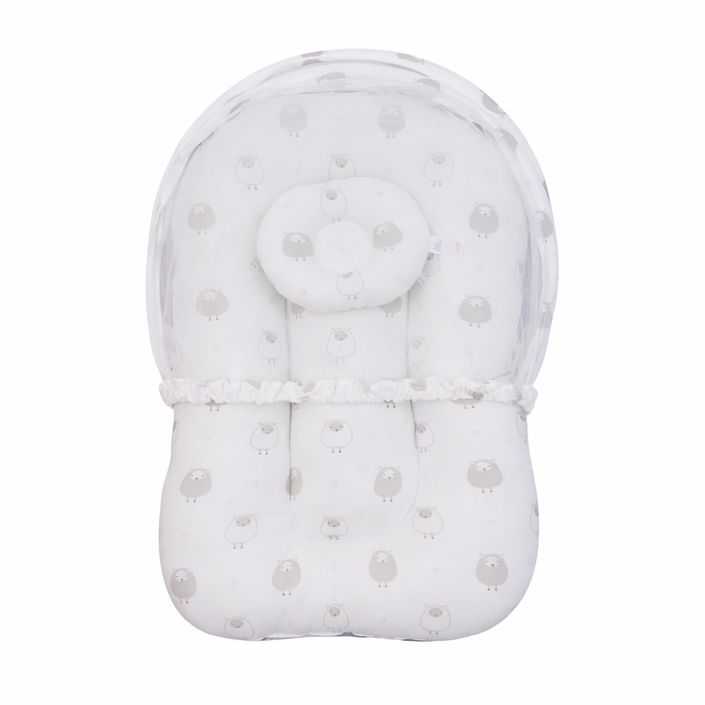 Baby Net Gadda Set 2 Pcs Sheep Print by Little Darling