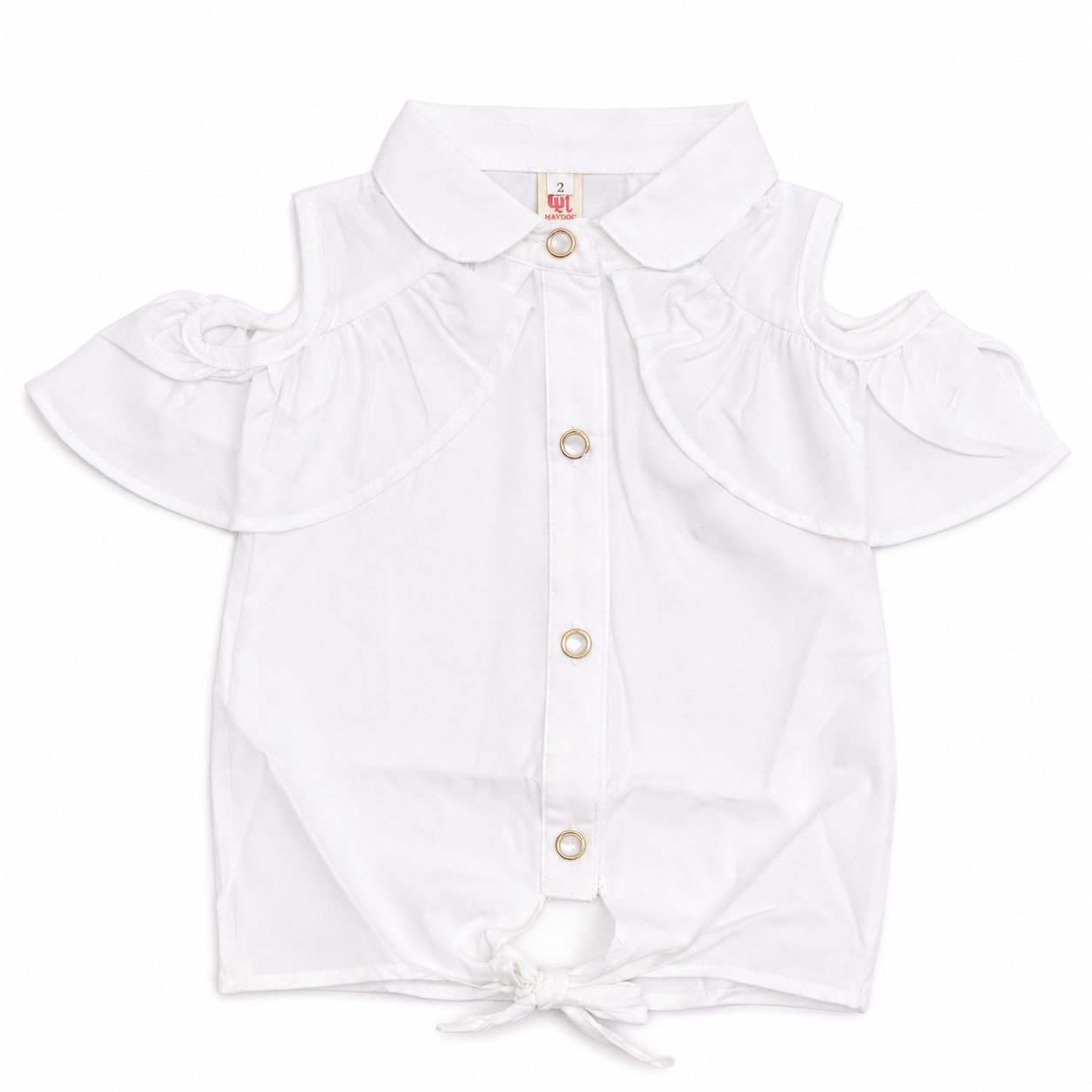 Baby Girls Elegant White Frill Top