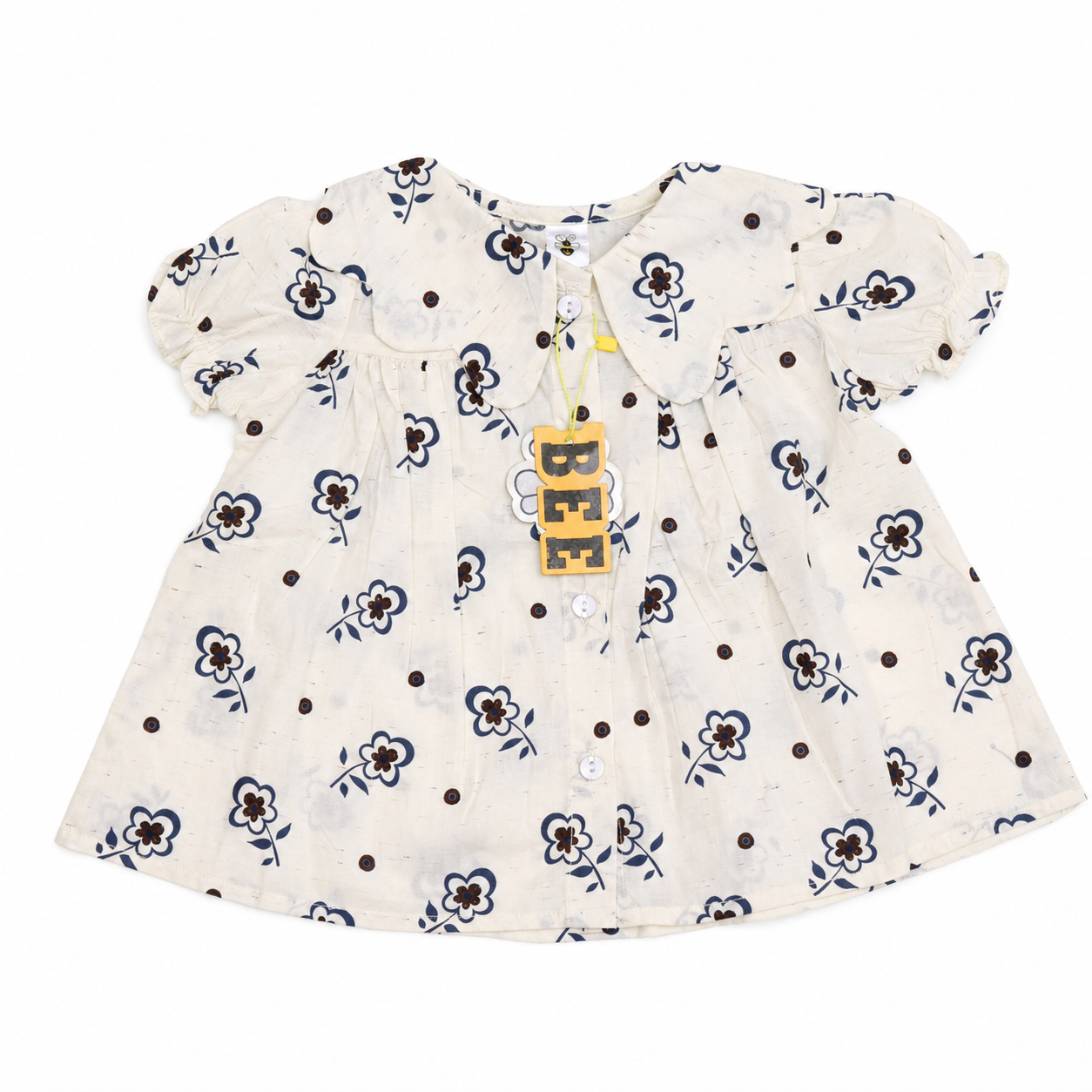 Baby Girls Elegant Blossom Collar Top