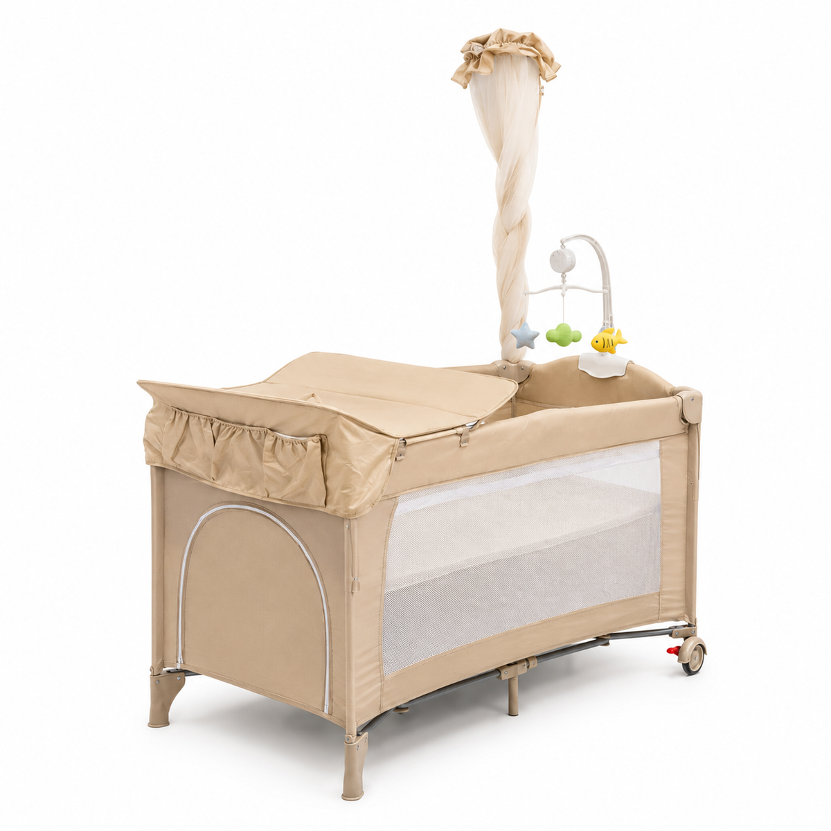 Musical Baby Playpen Cot with Changing Table & Mobile