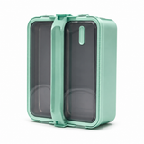 Mint Green Double Lunch Box with Secure Locking Lid