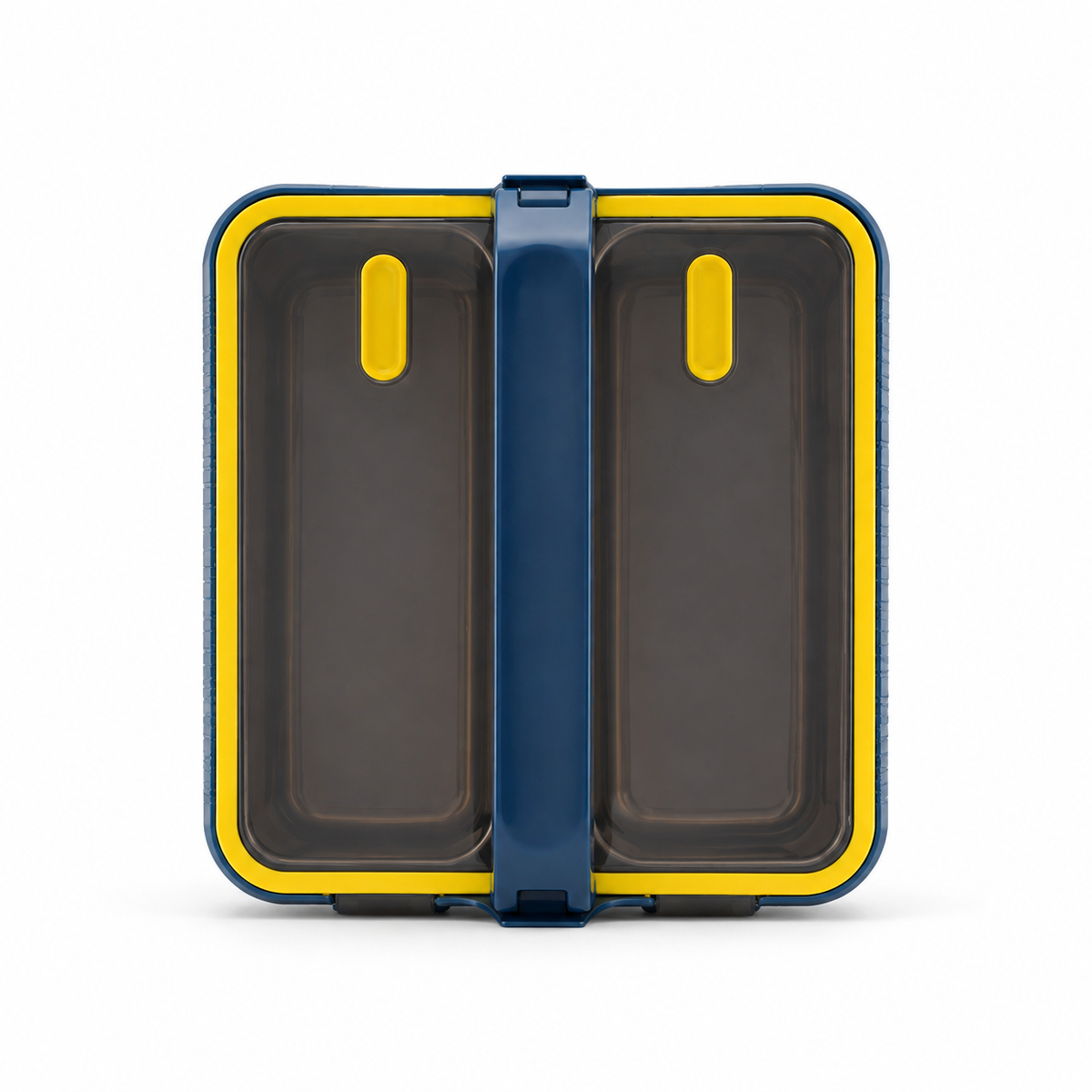 Yellow Double Lunch Box with Secure Locking Lid