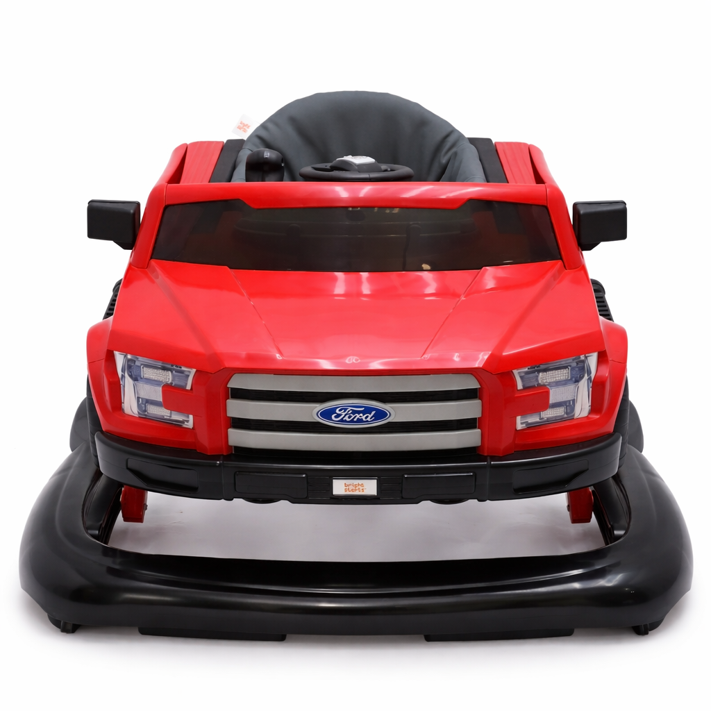 Baby Car Walker Red with Steering Wheel for Kids