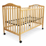 Wooden Baby Crib with Wheels