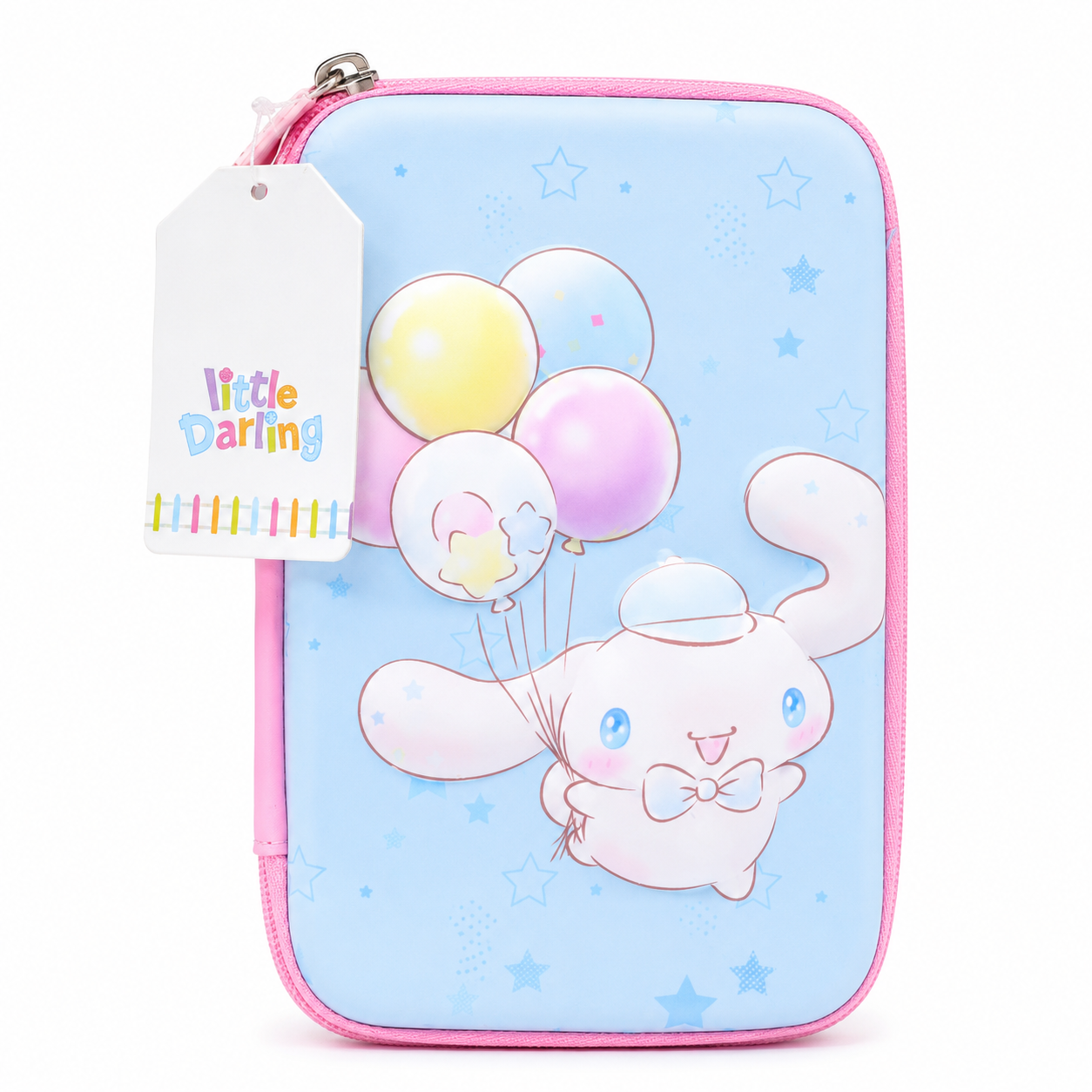 Double Layer Pencil Case for School Kids Pink