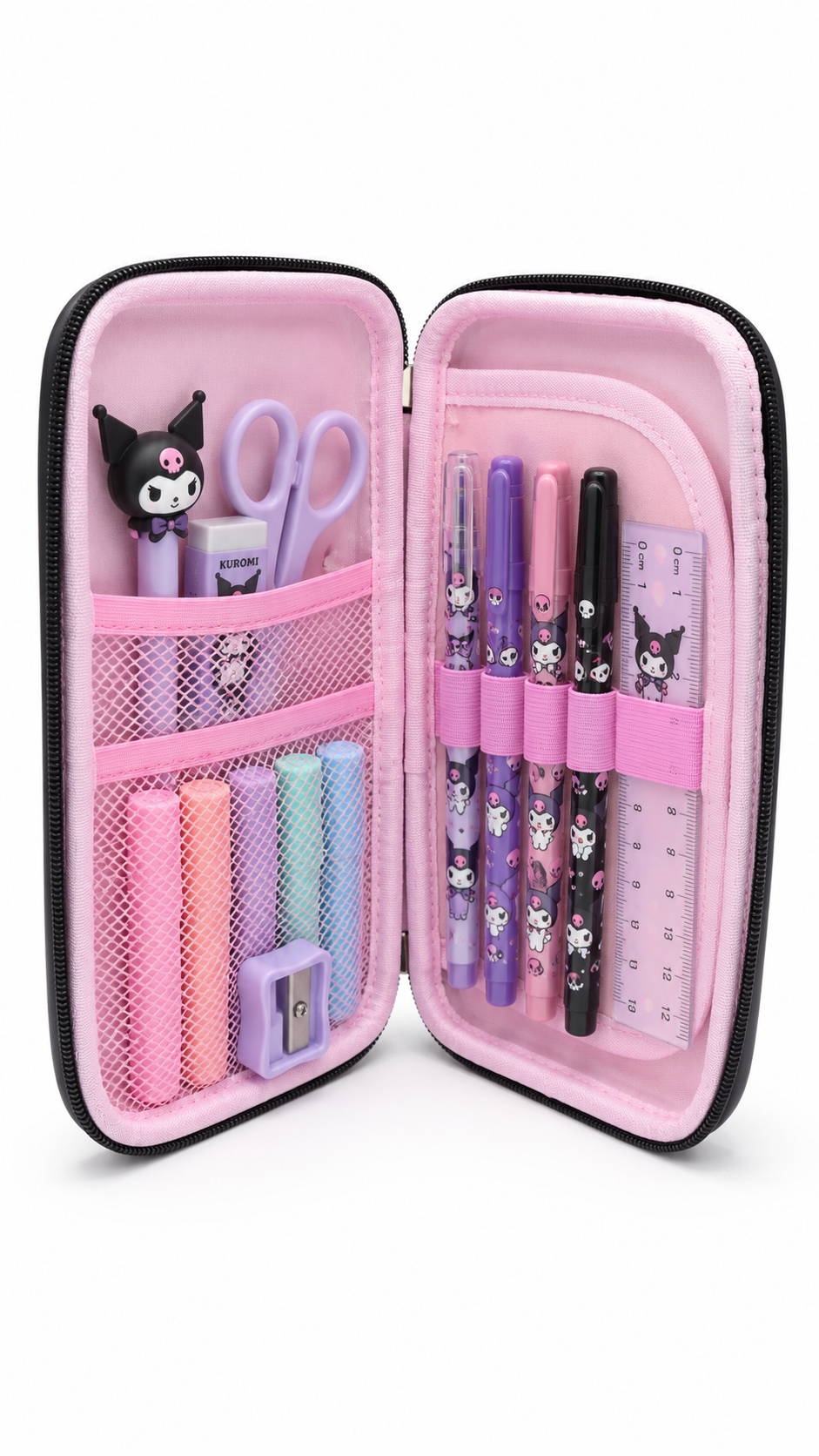 Kuromi Double Layer Pencil Case for School Kids