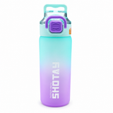 SHOTAY Gradient Sports Water Bottle with Straw & Lock Lid