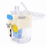 Cute Panda Dual Compartment Kids Water Bottle with Straw