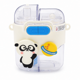 Cute Panda Dual Compartment Kids Water Bottle with Straw
